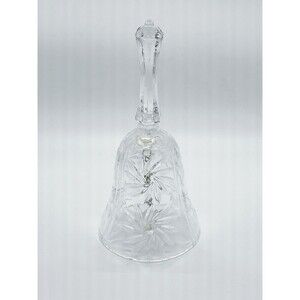 Vintage Leaded Crystal Cut Art Glass Bell 5”